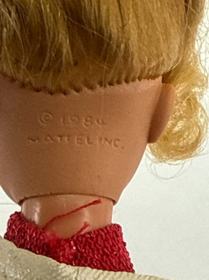 Vintage 1986 Mattel Jewel Secrets Skipper Doll w/ Book Camera Purse Red Outfit
