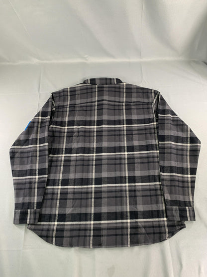 Columbia Shirt Mens XL Gray Plaid Pitchstone Heavyweight Flannel II Button Down