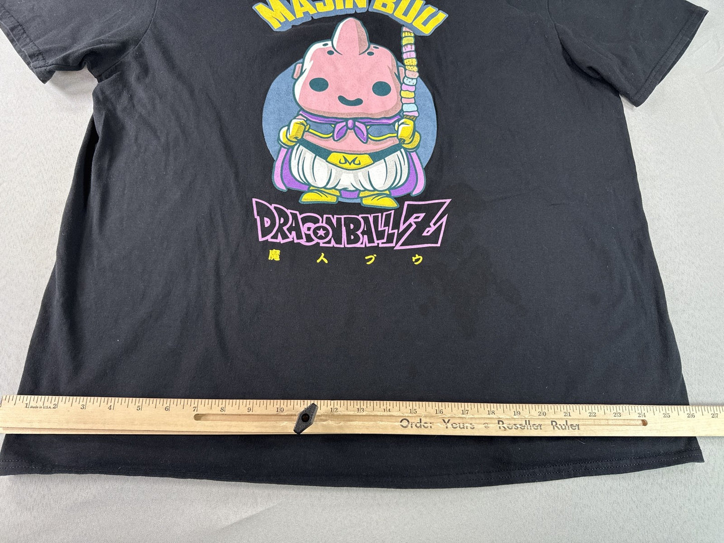 POP! TEES 2XL Majin Buu Dragon Ball Graphic Black 100% Cotton Short Sleeve