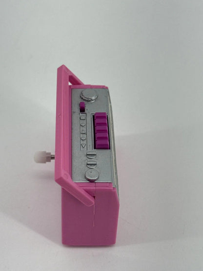 Barbie Pink Boombox Cassette Wind-Up 1980s Action Accents Radio Mattel Retro