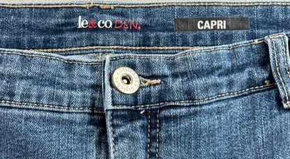 Style & Co Denim Capri Jeans Womens 18 Blue Stretch Mid Rise Cropped Pants