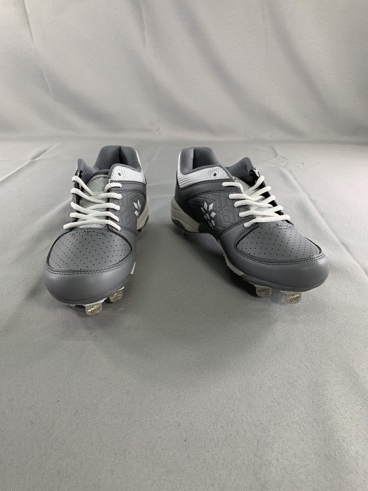 Ringor RIP-IT Diamond Softball Cleats Womens 8 Gray Charcoal White Metal Shoes