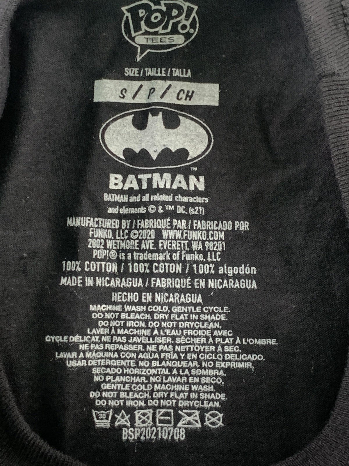 The Joker Shirt Mens Small Black DC Comics Batman Funko Pop Tees Graphic Tee 100