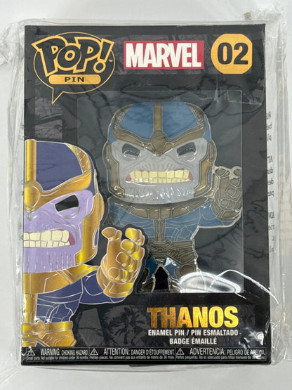 Funko Pop! Pin Marvel Thanos #02 Enamel Pin w/ Stand Collector Box New Sealed