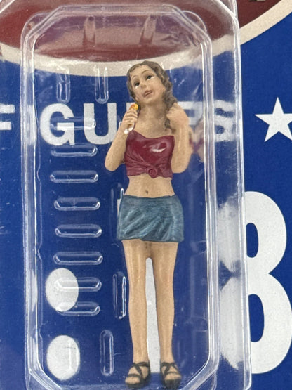 American Diorama 1:18 Lady Figure Ice Cream Girl Resin Model Car Scene New 118