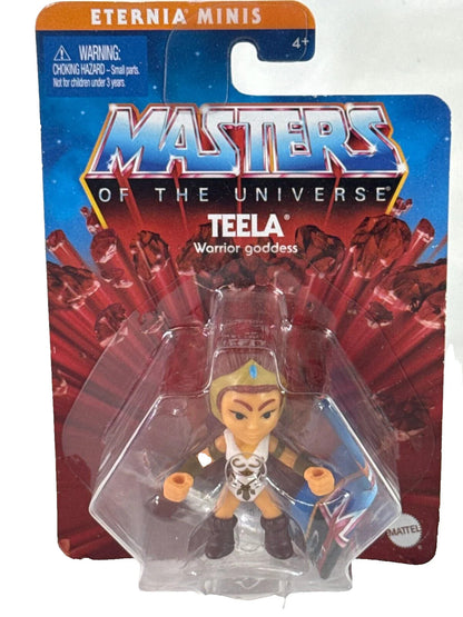 MOTU Eternia Minis Teela 2in Figure MOC Mattel Articulated Rare HTF Toy New Gray