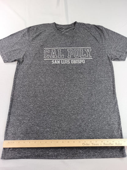 Cal Poly San Luis Obispo College Graphic Tee Mens Black Heather Short Sleeve USA