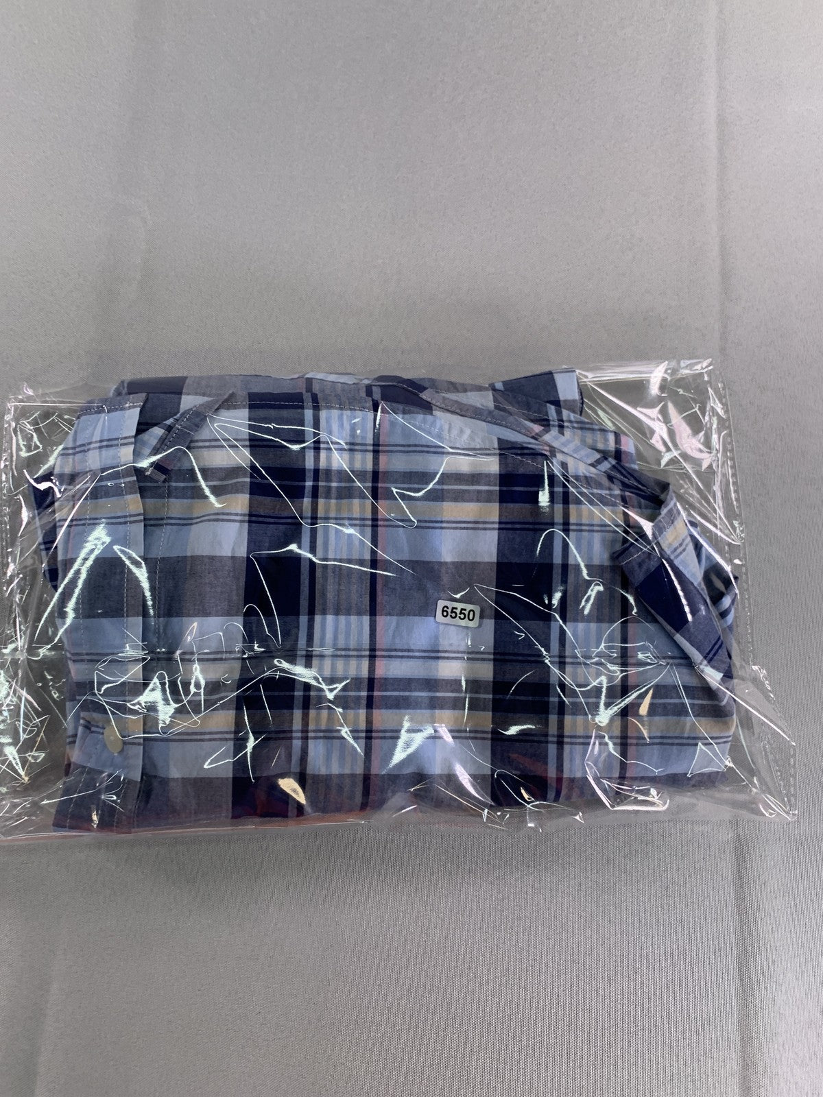 US Polo Assn Shirt Mens Large Blue Plaid Short Sleeve Button Down Casual Pocket