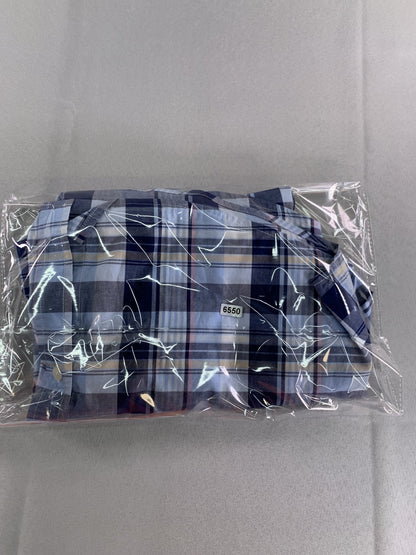 US Polo Assn Shirt Mens Large Blue Plaid Short Sleeve Button Down Casual Pocket