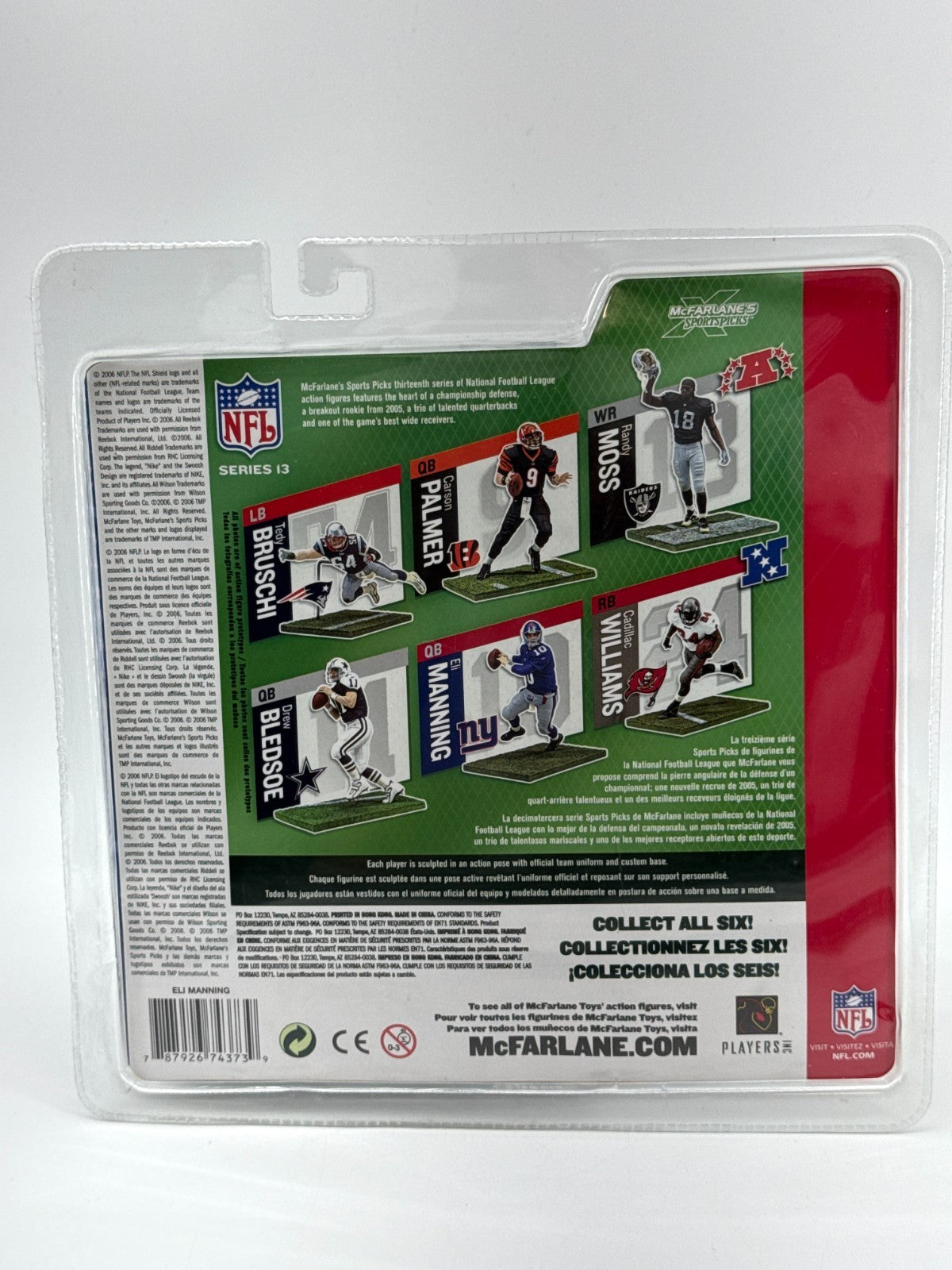 McFarlane NFL Series 13 Eli Manning NY Giants #10 QB Blue Jersey Figure Debut