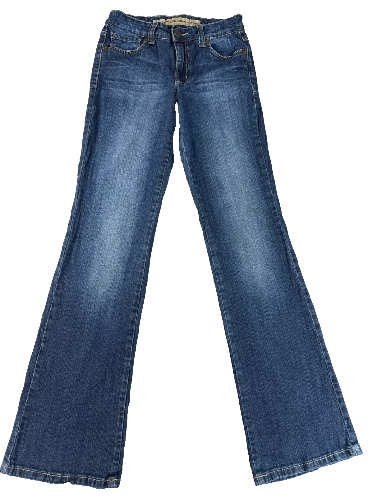 Vintage America Jeans Womens 2/25 Bootcut Stretch Blue Medium Wash Denim Jeans