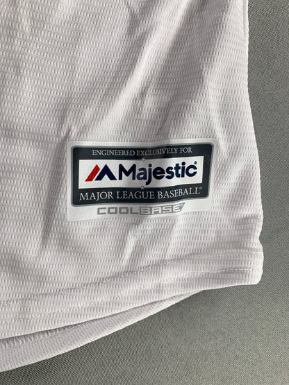 Majestic Royals Jersey Womens XL NEW MLB White Cool Base Replica Button Front