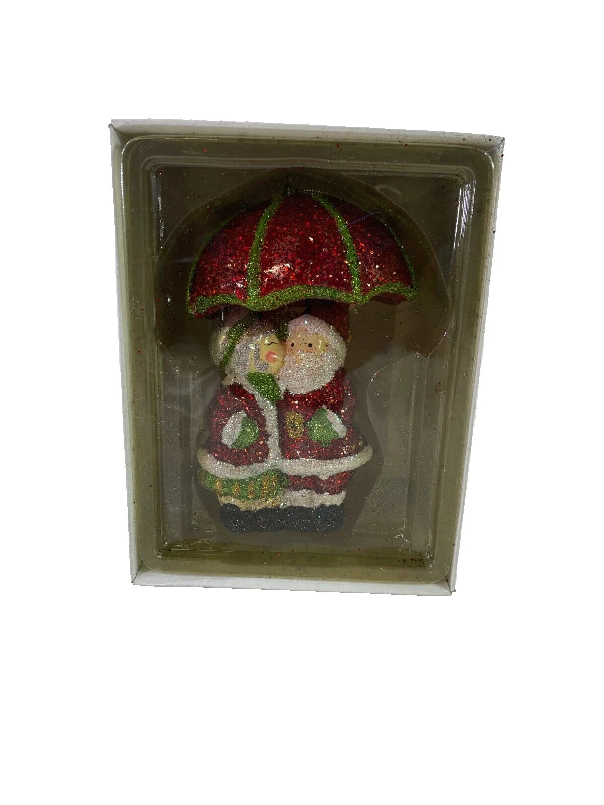 Katherine’s Collection Santa & Mrs. Claus Ornament w/ Umbrella HTF Vintage Box