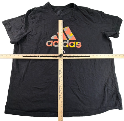Adidas Mens 2XL Black Camo Badge of Sport Graphic Tee Short Sleeve Crew Neck