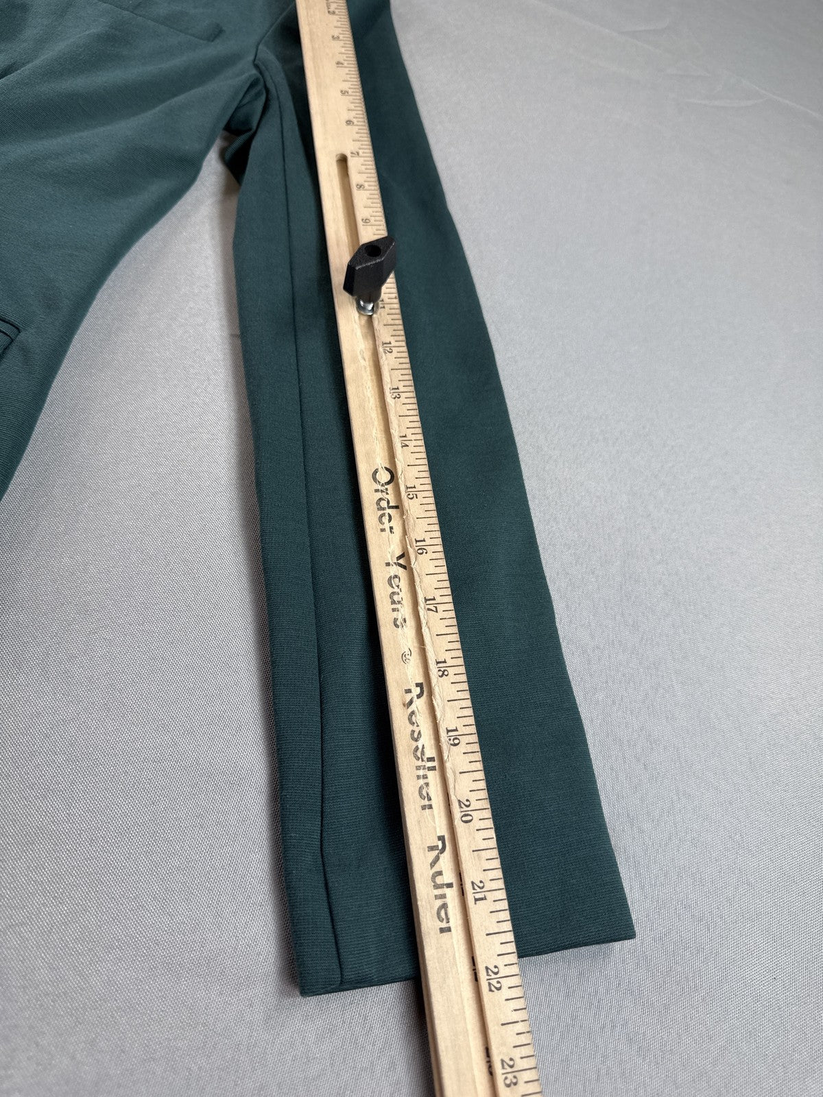 Merona Tailored Blazer M Teal Polyester Fit Notch Lapel Long Sleeve Single Solid