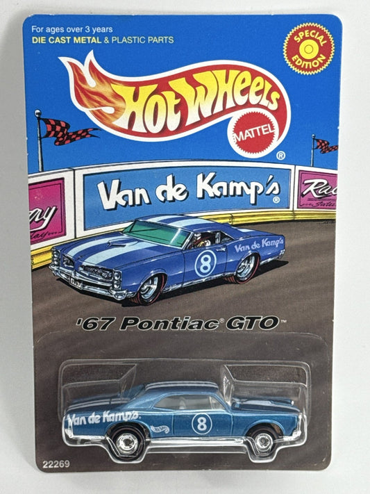 Hot Wheels 67 Pontiac GTO Van de Kamp 1998 Special Edition Blue Diecast Car