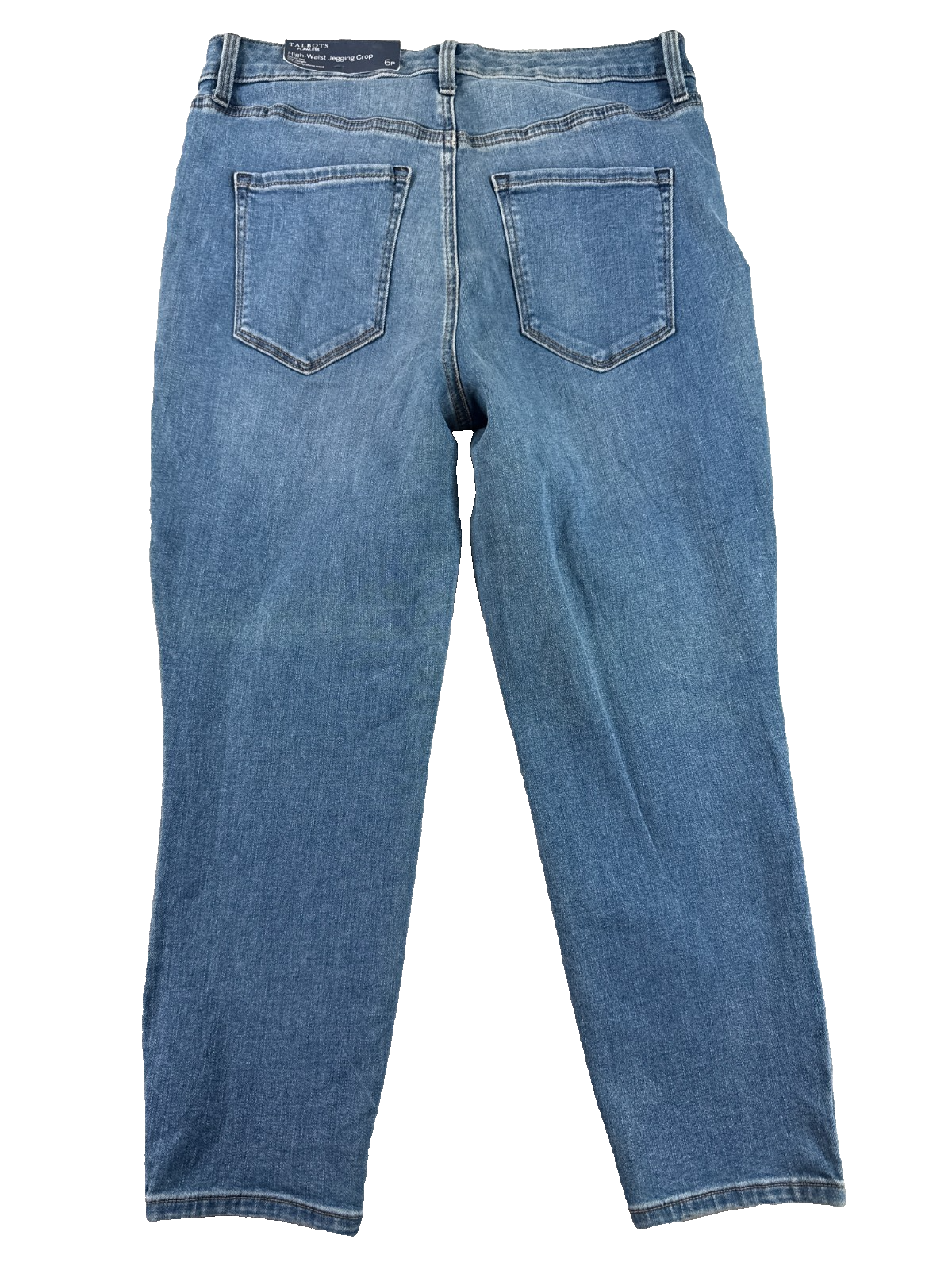 Talbots Flawless High Waist Jegging Crop Jeans Womens 6P Blue Stretch Denim