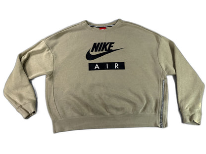 Nike Air Sweatshirt Olive S Pullover Graphic Crewneck Long Sleeve Regular Fit