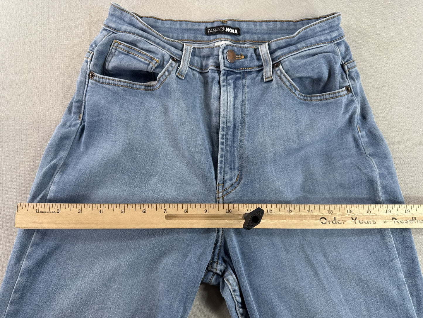 Fashion Nova P5215 AL Jeans 15 Light Blue Denim Slim Fit High Rise Stretch Women