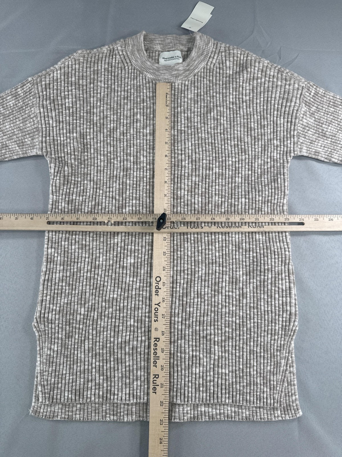 Abercrombie & Fitch Sweater Womens XXS Beige Soft A&F Collection Ribbed Knit New
