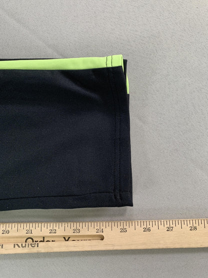 Under Armour Pants Youth Medium Black Neon Green Track Athletic Logo Drawstring