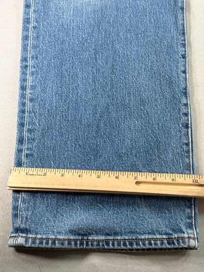 Levi's 501 Men's Medium Wash Blue Denim Straight Leg Button Fly Jeans W44 L30 VT