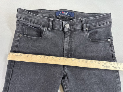 Women's Black Denim Skinny Jeans 13 Stretch Mid Rise Comfortable