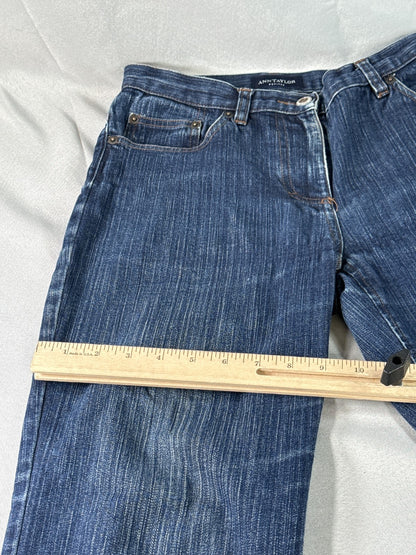 Ann Taylor Classic Straight Leg Jeans Womens 2P Blue Cotton Spandex Stretch Slim