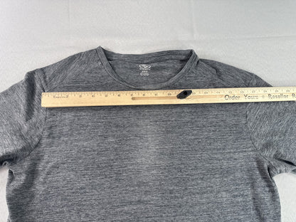 ATHLETIC WORKS Shirt M (38 40) Gray Knit Long Sleeve Crewneck Regular Fit