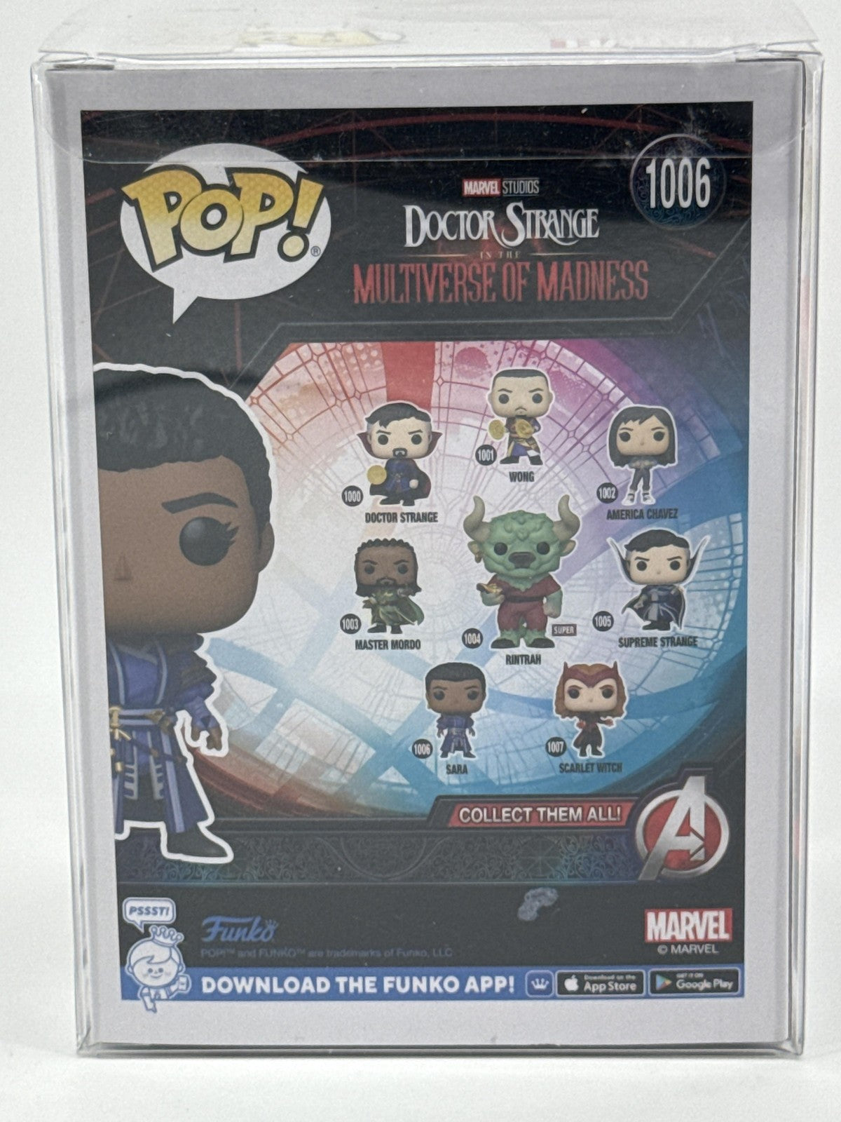 Funko Pop Marvel Doctor Strange Sara #1006 Vinyl Bobblehead Blue With Protector