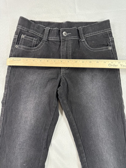 Faded Glory Flared Jeans Mens 16R Black Denim Bell Bottom High Rise Vintage