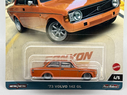 Hot Wheels Premium '73 Volvo 142 GL Car Culture Die Cast Orange Metal