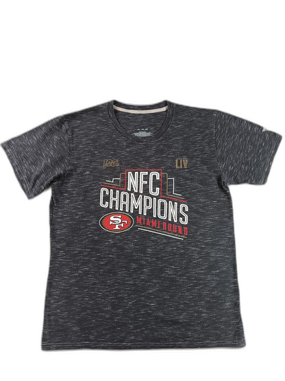 NFL San Francisco 49ers Super Bowl LIV NFC Champions Tee YXL Youth Grey Heather