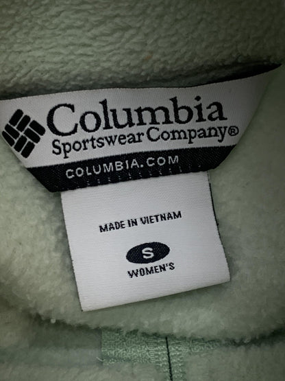 Columbia Jacket Womens Small Green Full Zip Fleece Outdoors WL6114 Lightweight