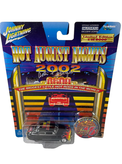 Johnny Lightning 49 Mercury Hot August Nights 2002 Black Flames Limited w Pin