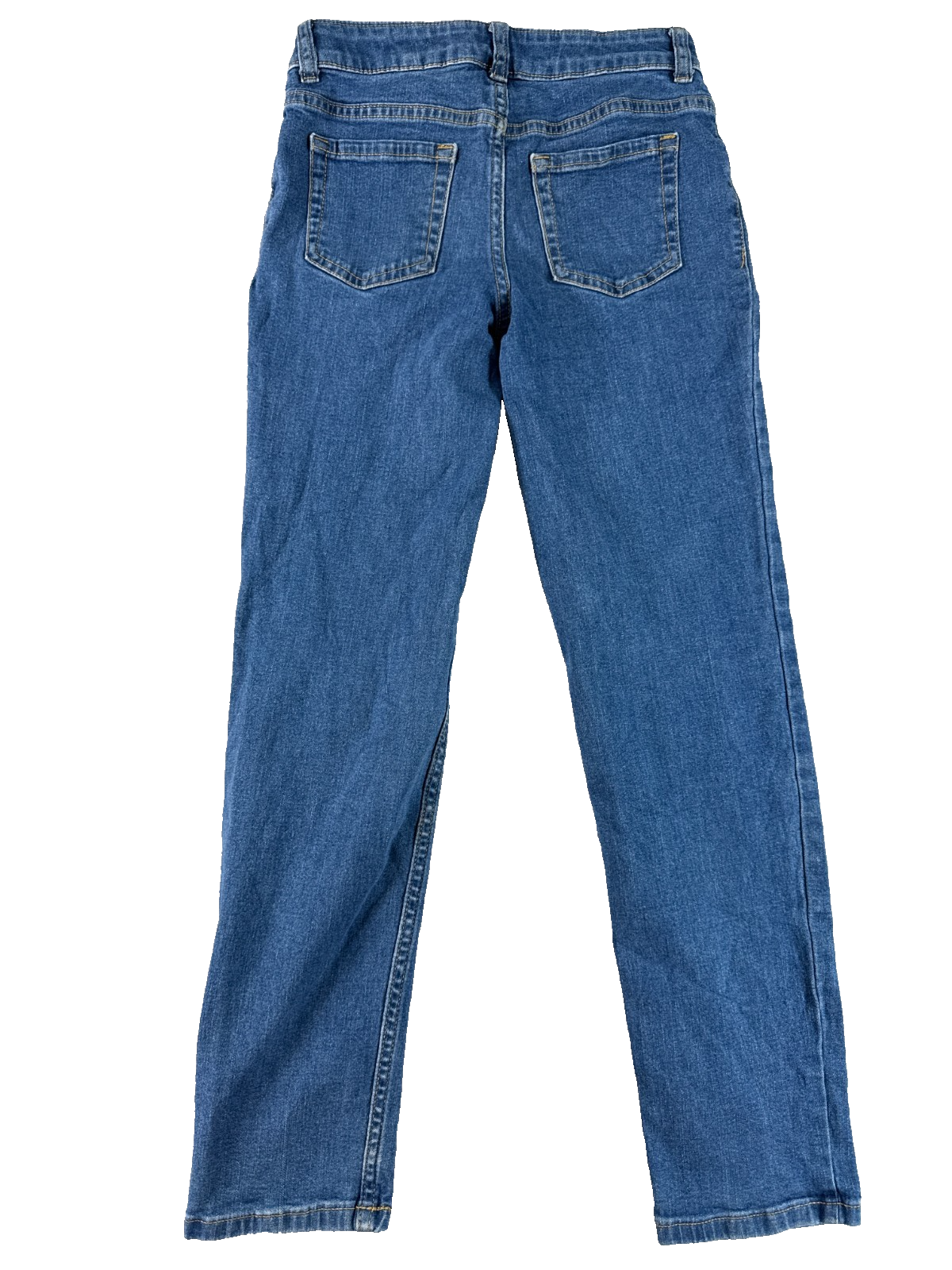 Cat & Jack Girls Straight Leg Jeans Blue Stretch Denim Size 10 Adjustable 8016
