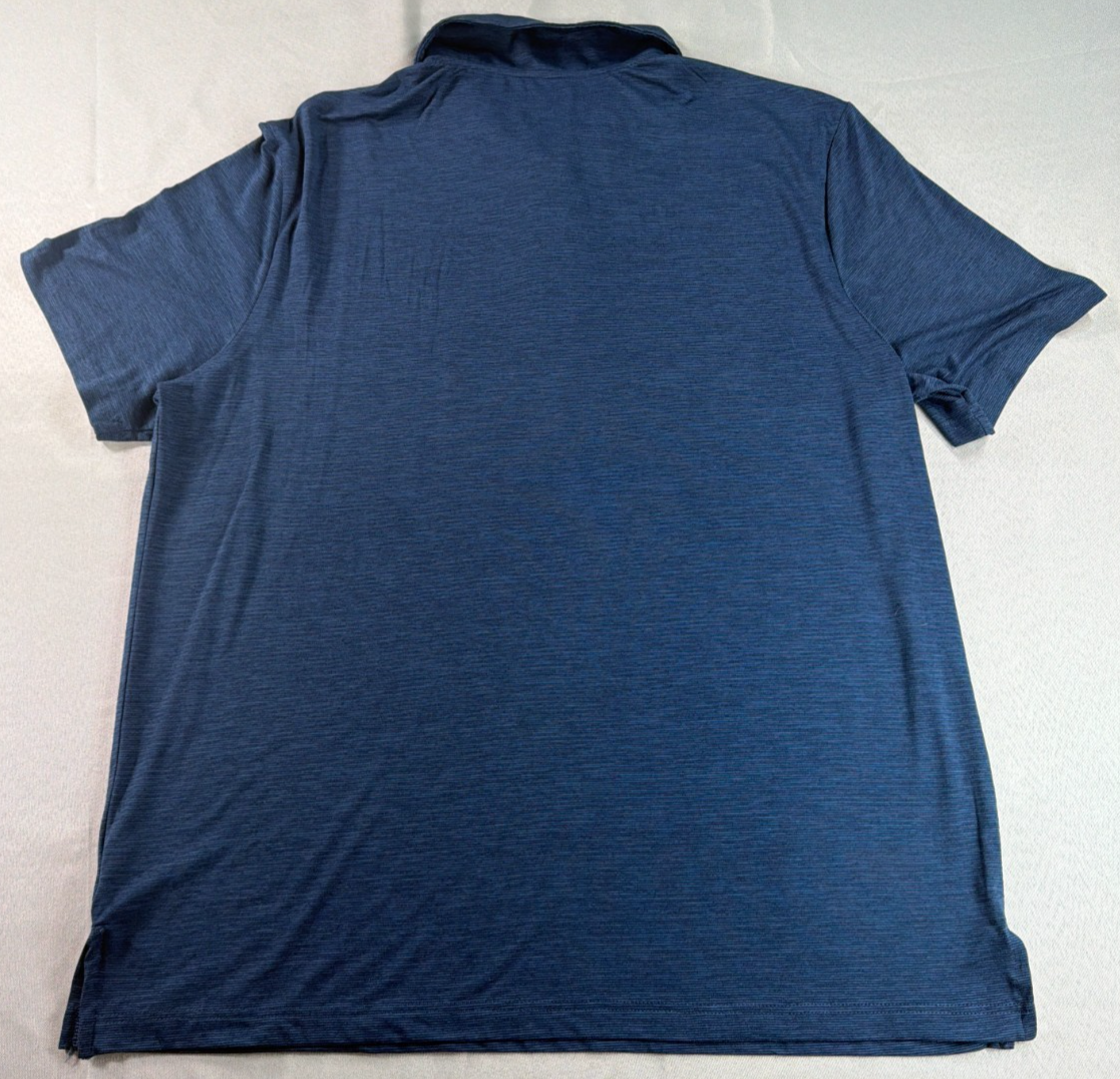 32 Degrees Cool Polo Shirt Mens XXL Blue Performance Stretch Golf Casual Tee
