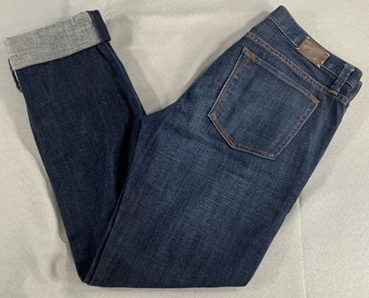 Banana Republic Skinny Jeans Women 27 Dark Wash Cuffed Stretch Denim Classic Fit
