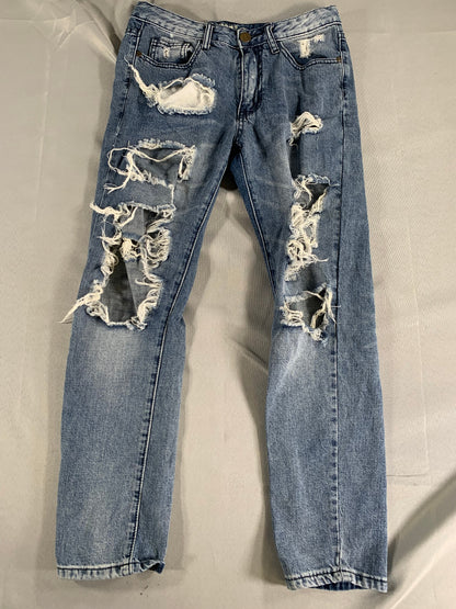 Machine Nouvelle Mode Jeans USA 27 Italy 41 Distressed Ripped Raw Hem Apparel