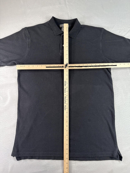 Banana Republic Black Polo Shirt Mens Short Sleeve Cotton Top