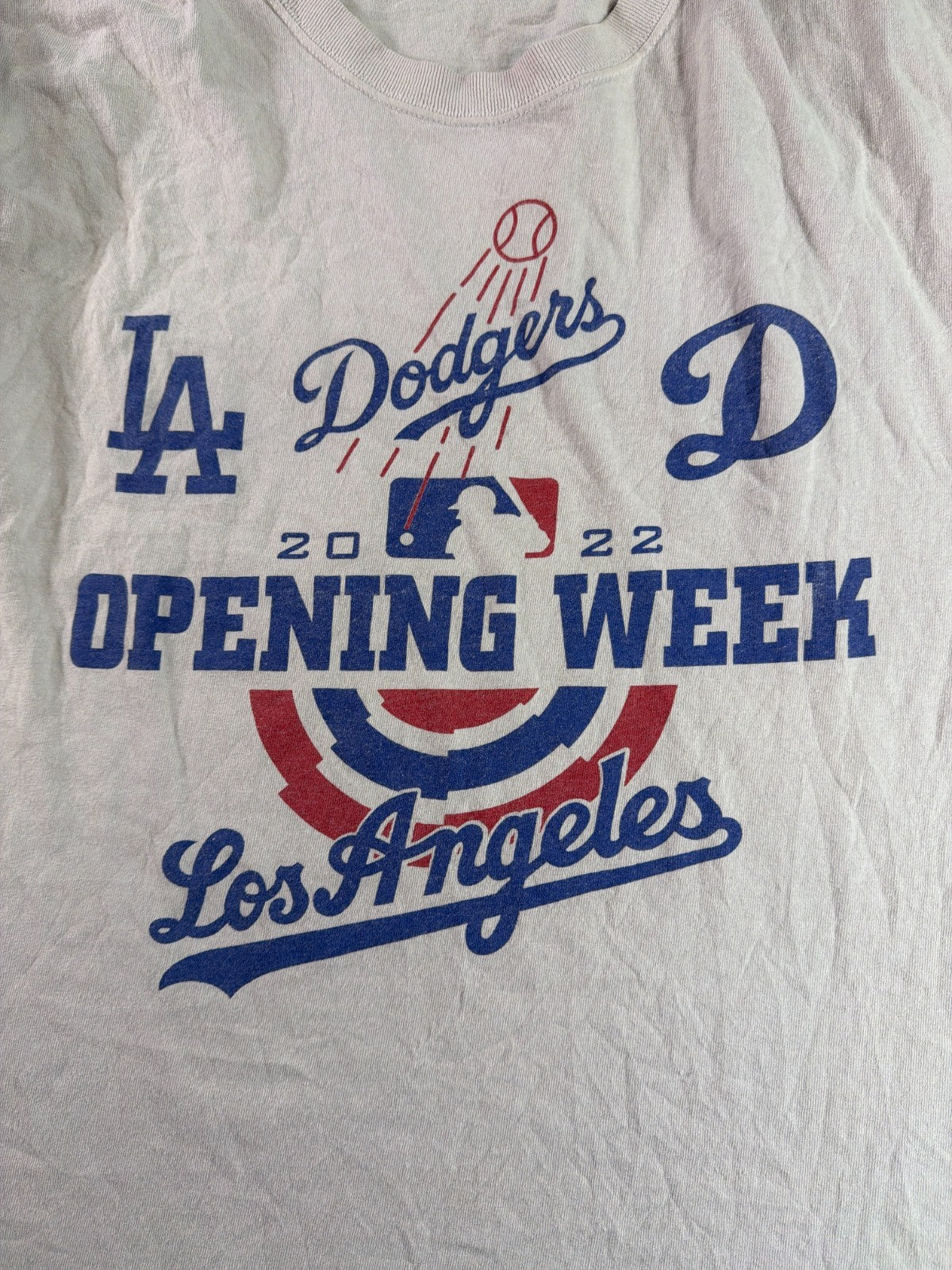 Dodgers Opening Week 2022 Shirt LA MLB Large White Graphic Tee Roster Back NWT