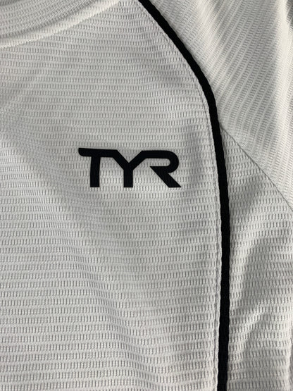 TYR Competitor Long Sleeve Top White XS Womens Compression Swim Tri Shirt Pullov