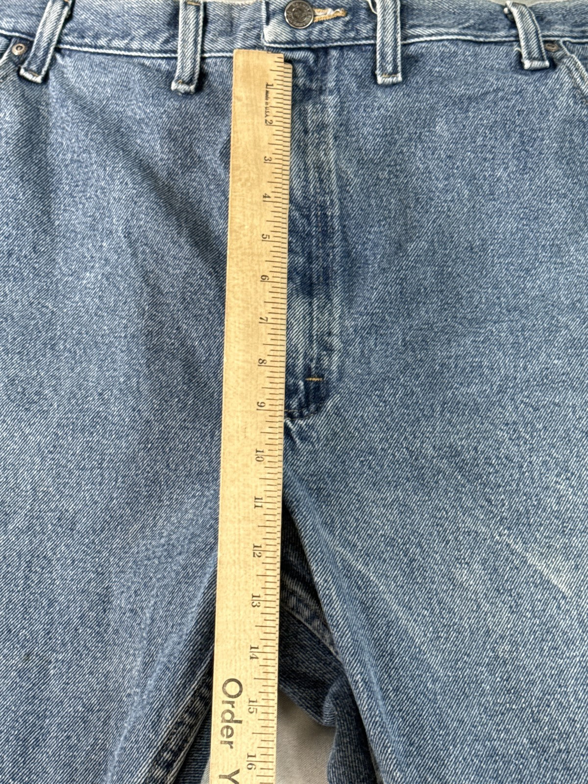 Wrangler Straight Leg Jeans 46 X 30 46x30 Blue 100% Cotton Relaxed Fit Vintage