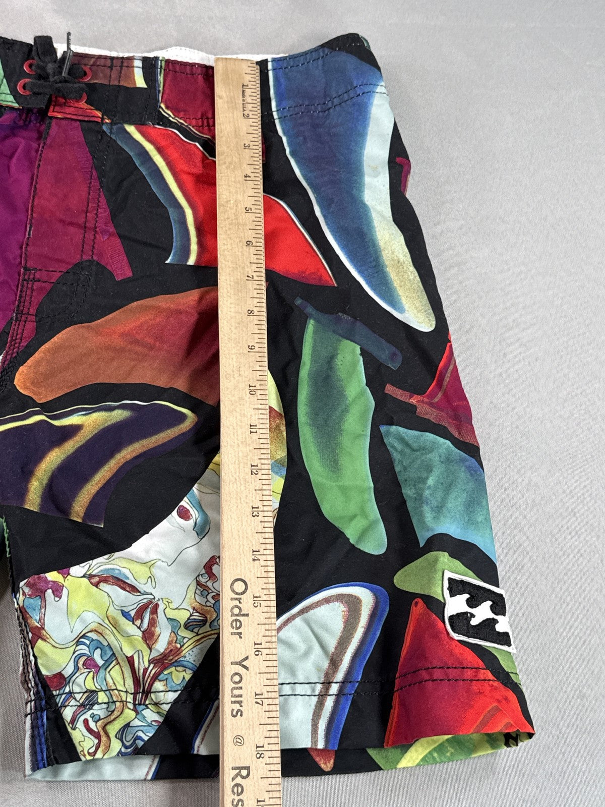 Billabong Board Shorts 34 Multi Color All Over Print 100% Polyester Surf