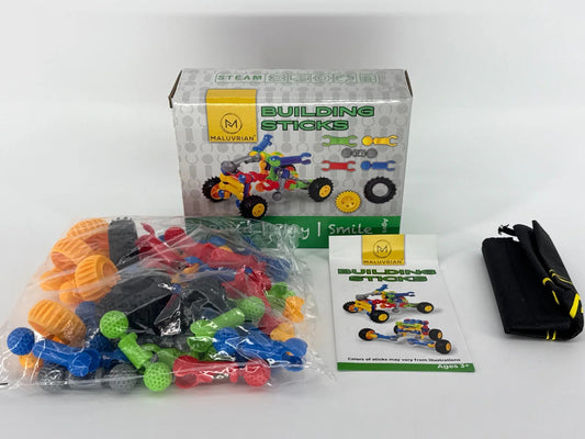 STEM Engineering Building Blocks Kit MALUVRIAN Toy Set Age 3+ Interlocking NWT