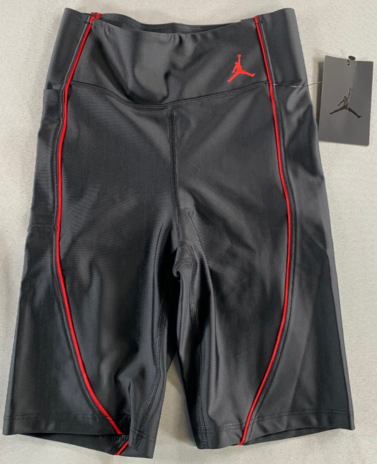 Nike Jordan DC2177-010 Womens XS Bike Shorts Black Red Tight Fit Logo NWT New