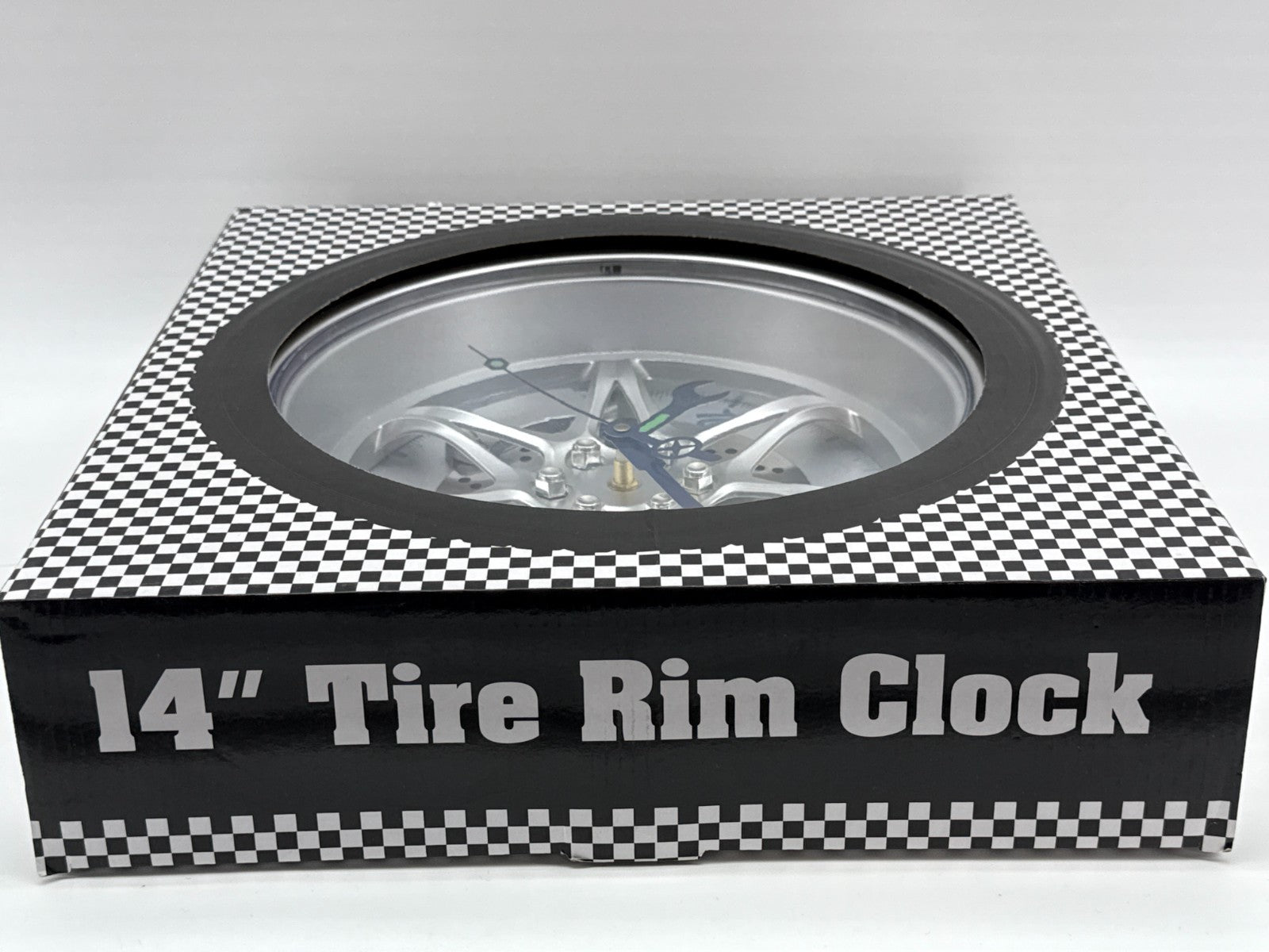 14" Tire Rim Wall Clock Racing Wheel Garage Man Cave Decor Quartz Analog 95587
