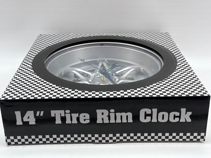 14" Tire Rim Wall Clock Racing Wheel Garage Man Cave Decor Quartz Analog 95587