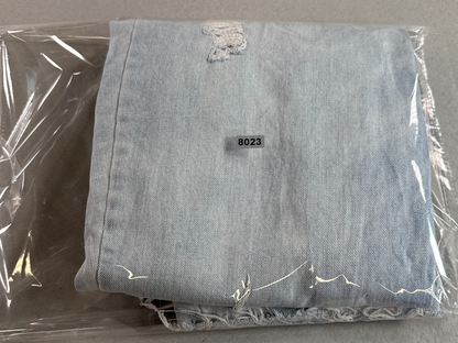 RSQ Vintage Mom Jeans Womens 29 Light Wash Distressed Raw Hem Denim Pants