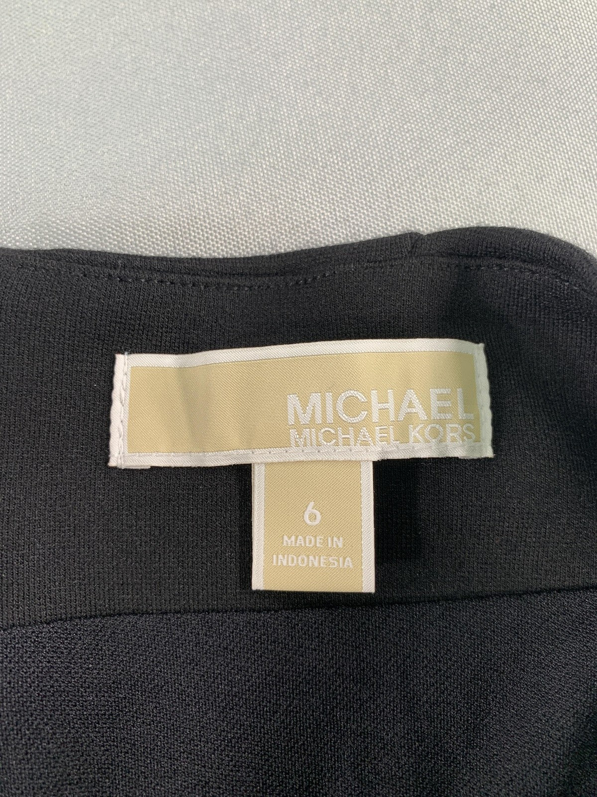 Michael Kors Skirt Womens 6 Black Pencil Career Stretch Zipper Pockets Office